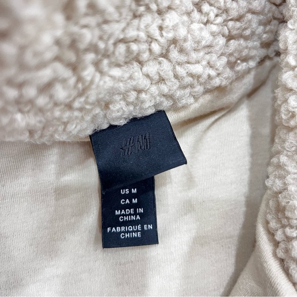 H&M Sherpa / Teddy zip up sweater jacket - Picture 3 of 5